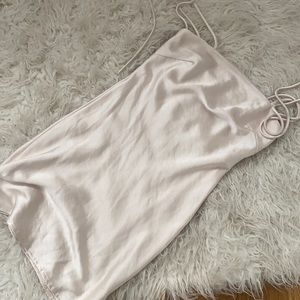 pretty little thing champagne slip dress